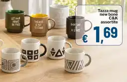 Qui Discount Tazza mug new bone C&K assortite offerta
