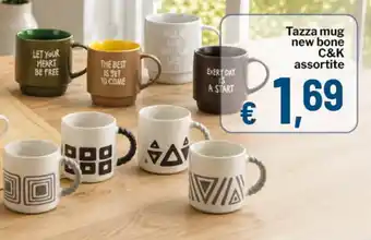 Tazza mug new bone C&K assortite