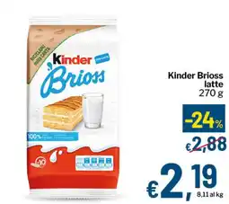 Qui Discount Kinder Brioss latte offerta