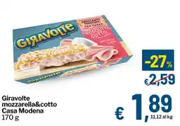 Qui Discount Giravolte mozzarella&cotto offerta