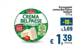 Qui Discount Crema Bel Paese Formaggini Galbani offerta