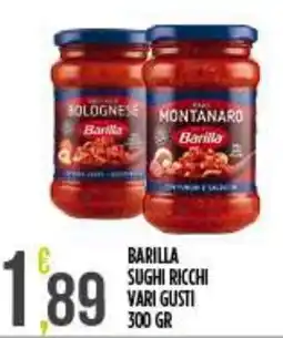 Netto Supermercati Barilla sughi ricchi vari gusti offerta