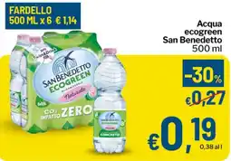 Qui Discount Acqua ecogreen San Benedetto offerta