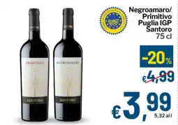 Qui Discount Negroamaro/ Primitivo Puglia IGP Santoro offerta