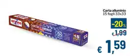 Qui Discount Carta alluminio Ottimo offerta