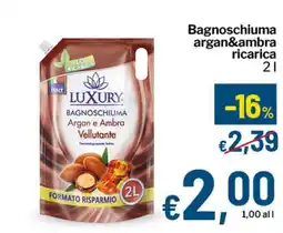 Qui Discount Luxury Bagnoschiuma Argan e Ambra Vellutante offerta