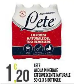 Netto Supermercati Lete acqua minerale effervescente naturale offerta