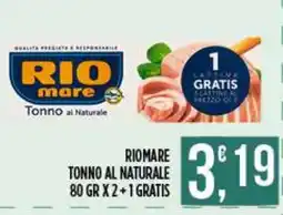 Netto Supermercati Rio mare Tonno al Naturale offerta