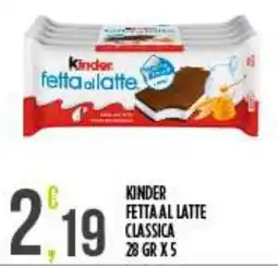 Netto Supermercati Kinder fetta al latte classica offerta
