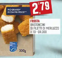 Maxipiù Frosta bastoncini di filetti di merluzzo offerta