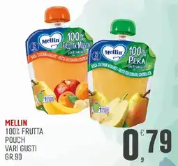 Maxipiù Mellin 100% frutta pouch offerta