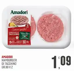 Maxipiù Amadori hamburger di tacchino offerta