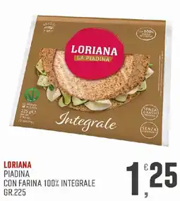 Maxipiù Loriana piadina con farina 100% integrale offerta