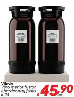 Pac Cash&Carry Vitevis Vino merlot fusto/chardonnay fusto offerta
