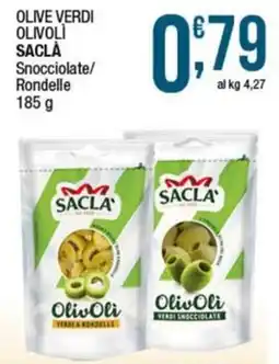 Sidis mini Olive verdi snocciolate rondele Sacla offerta