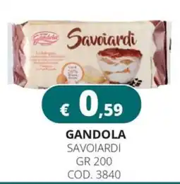 Altasfera Gandola Savoiardi offerta