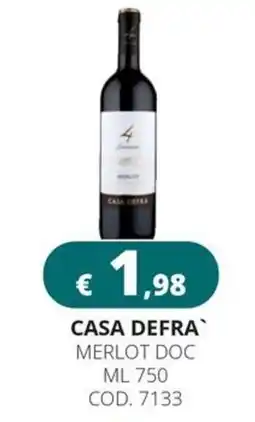 Altasfera Casa Defra Merlot Doc offerta