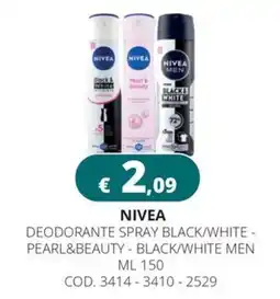 Altasfera NIVEA deodorante spray black/white - pearl&beauty - black/white men offerta