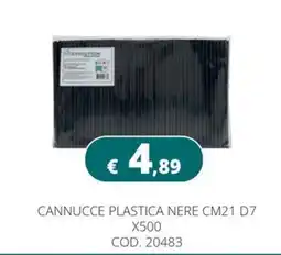 Altasfera Cannucce plastica nere cm21 d7 offerta