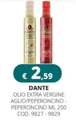 Altasfera Dante olio extra vergine aglio/peperoncino offerta