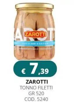 Altasfera Zarotti tonno filetti offerta