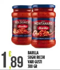 Euroesse Barilla sughi ricchi vari gusti offerta
