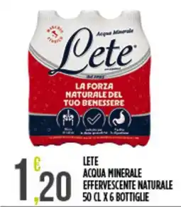 Euroesse Lete acqua minerale effervescente naturale offerta