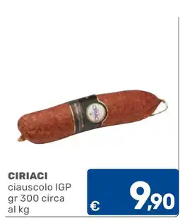 C+C Cash and Carry Ciriaci ciauscolo IGP offerta