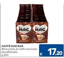 C+C Cash and Carry Caffè Hag bar offerta