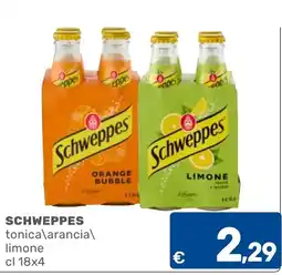 C+C Cash and Carry Schweppes tonica/arancia/limone offerta