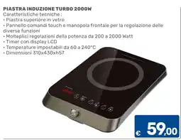 C+C Cash and Carry Piastra induzione turbo 2000w offerta
