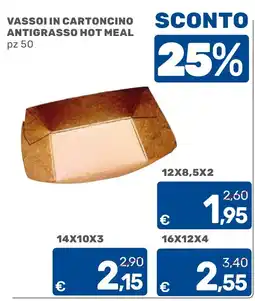 C+C Cash and Carry Vassoi in cartoncino antigrasso hot meal offerta
