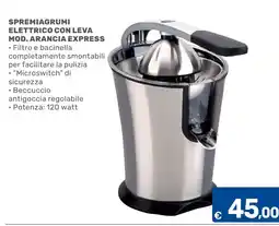 C+C Cash and Carry Spremiagrumi elettrico con leva mod. Arancia Express offerta