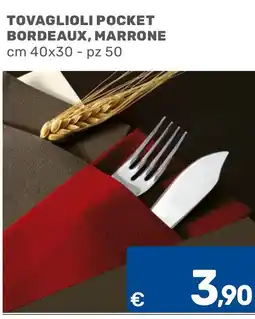 C+C Cash and Carry Tovaglioli pocket bordeaux, marrone offerta