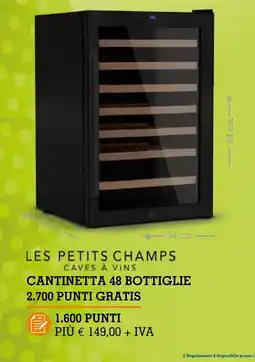 C+C Cash and Carry Les Petits Champs cantinetta 48 bottiglie offerta