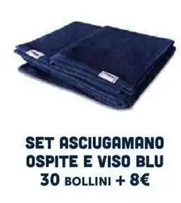 Galassia Set asciugamano ospite e viso blu offerta