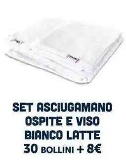 Galassia Set asciugamano ospite e viso bianco latte offerta