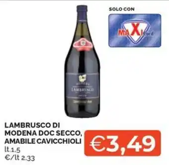 Lambrusco di Modena Doc Secco, Amabile Cavicchioli