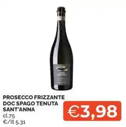Maxisconto Prosecco frizzante doc spago tenuta sant'anna offerta