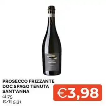 Prosecco frizzante doc spago tenuta sant'anna