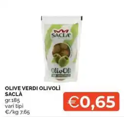 Maxisconto Olive verdi olivoli Saclà offerta