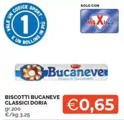 Maxisconto Biscotti Bucaneve Classici Doria offerta