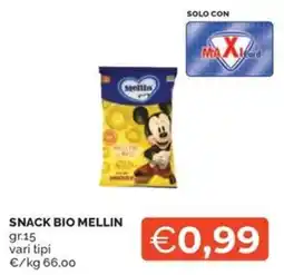 Maxisconto Snack bio Mellin offerta