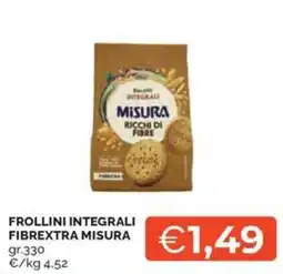 Maxisconto Frollini integrali fibrextra misura offerta