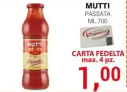 Supermercati Spesa Mia Mutti Passata offerta