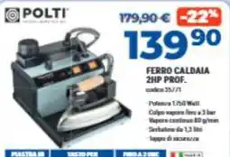 Elettrosintesi Polti ferro caldaia 2hp prof. offerta