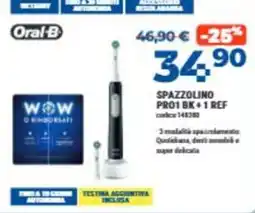 Elettrosintesi Oral-B spazzolino PRO1 BK offerta