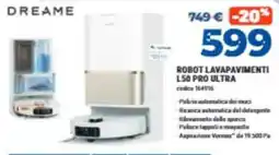 Elettrosintesi Dreame robot lavapavimenti L50 Pro Ultra offerta