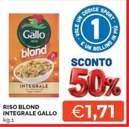 Maxisconto Riso blond integrale Gallo offerta