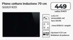 Elettrosintesi Piano cottura induzione 70 cm SI1B2742D offerta